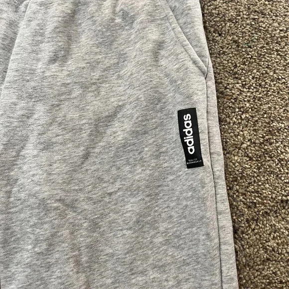 Adidas Original‎ Essentials Track Pants Sinch Waist Sweatpants Joggers S Gray - Picture 2 of 8